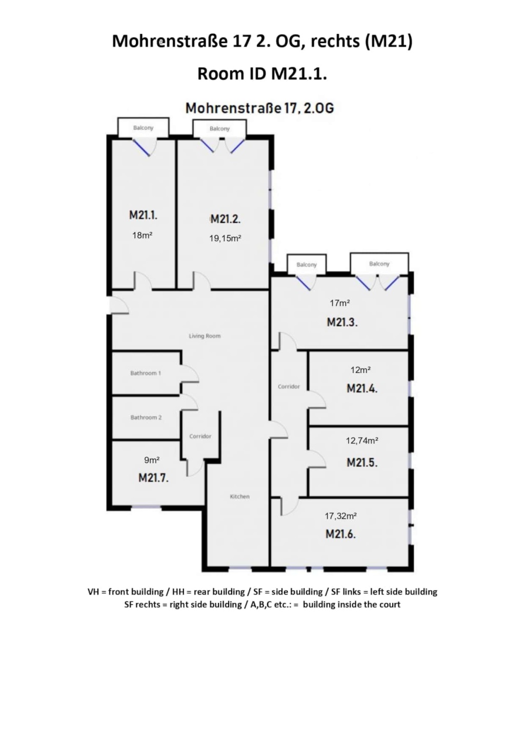 Flatshare Mitte Mohrenstraße 17 - Roomlessrent.com