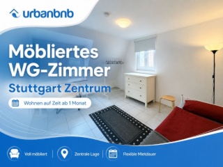 Anzeigenbild: ab 1 Monat - WG-Zimmer auf Zeit in Stuttgart-Zentrum – möbliert & online buchbar