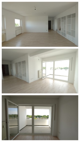 Imagen del anuncio: Erstbezug nach Kernmodernisierung:  Barrierearme 3-Zimmer-Wohnung im 6. Stock mit  Traumausblick, Küche & Bad neu, Gütersloh