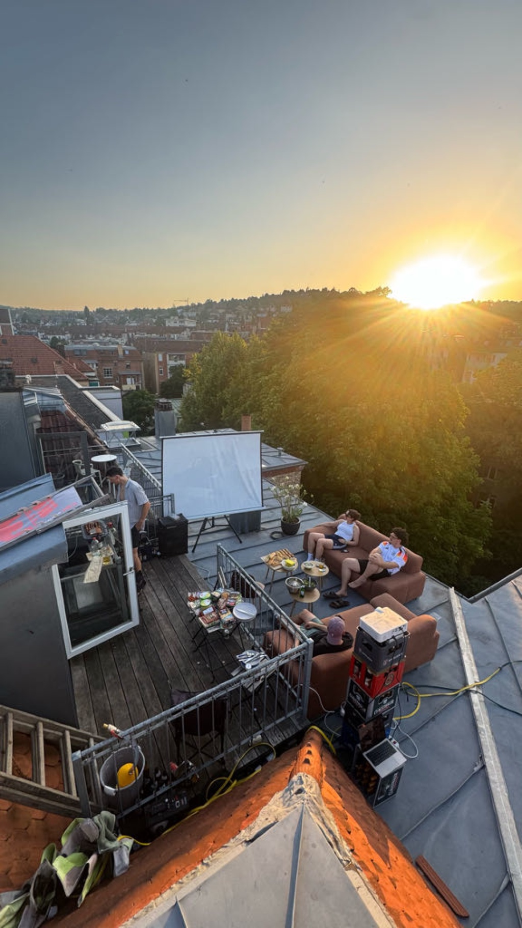 WG-Zimmer West Rosenbergstraße 64 - unsere Dachterrasse