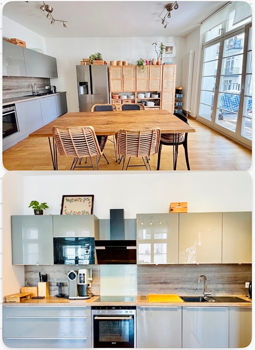 Flat Mitte Am Karlsbad 8 - Dining Room + Kitchen