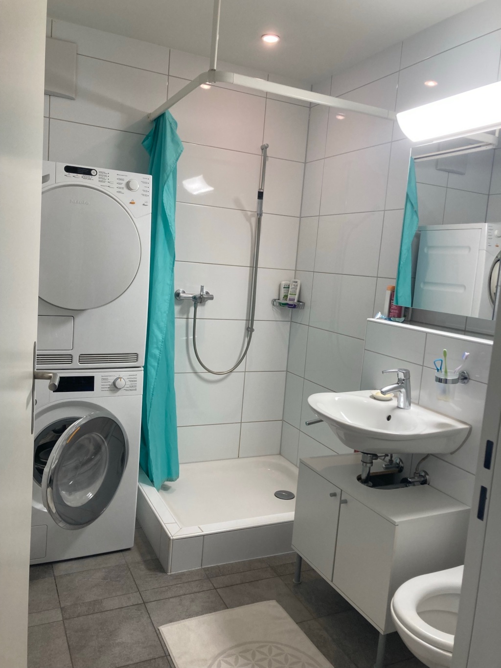 Habitación en WG Gundeli/Dreispitz Gilgenbergerstrasse 6 - WC mit Waschturm