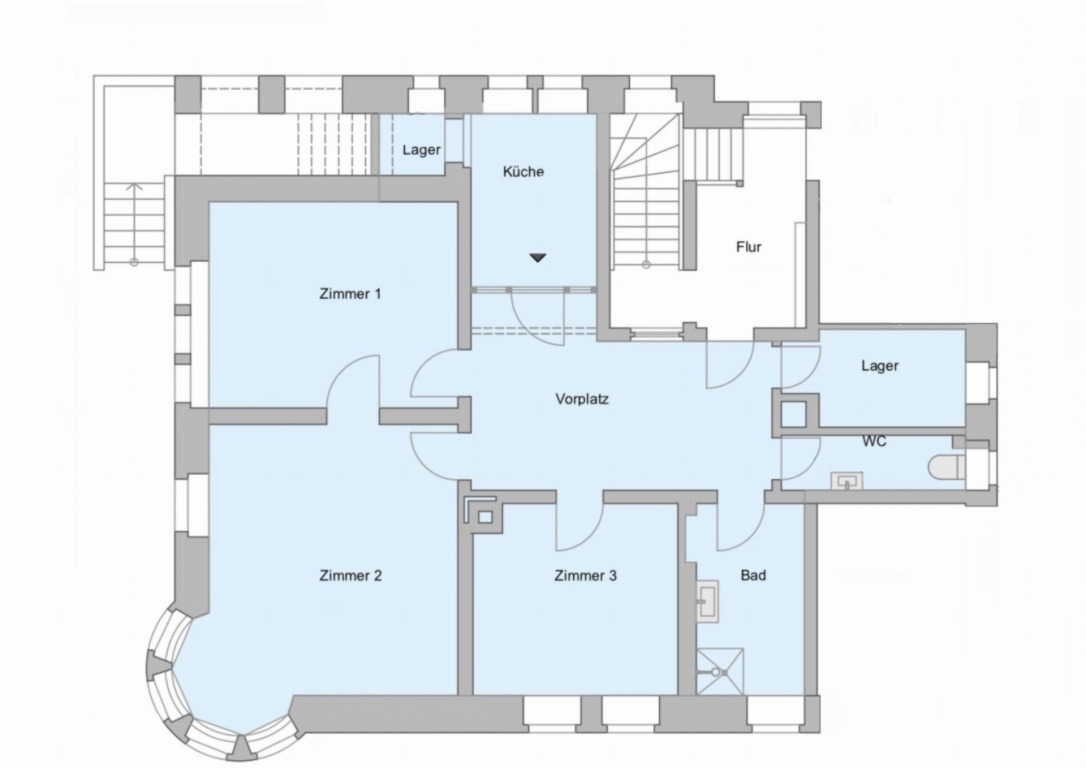 Großzügige 3,5 Zimmerwohnung mit EBK, Terrasse in ruhiger Lage von Stuttgart. – Landhausstraße 94, 70190 Stuttgart Mitte – Vorschaubild 19