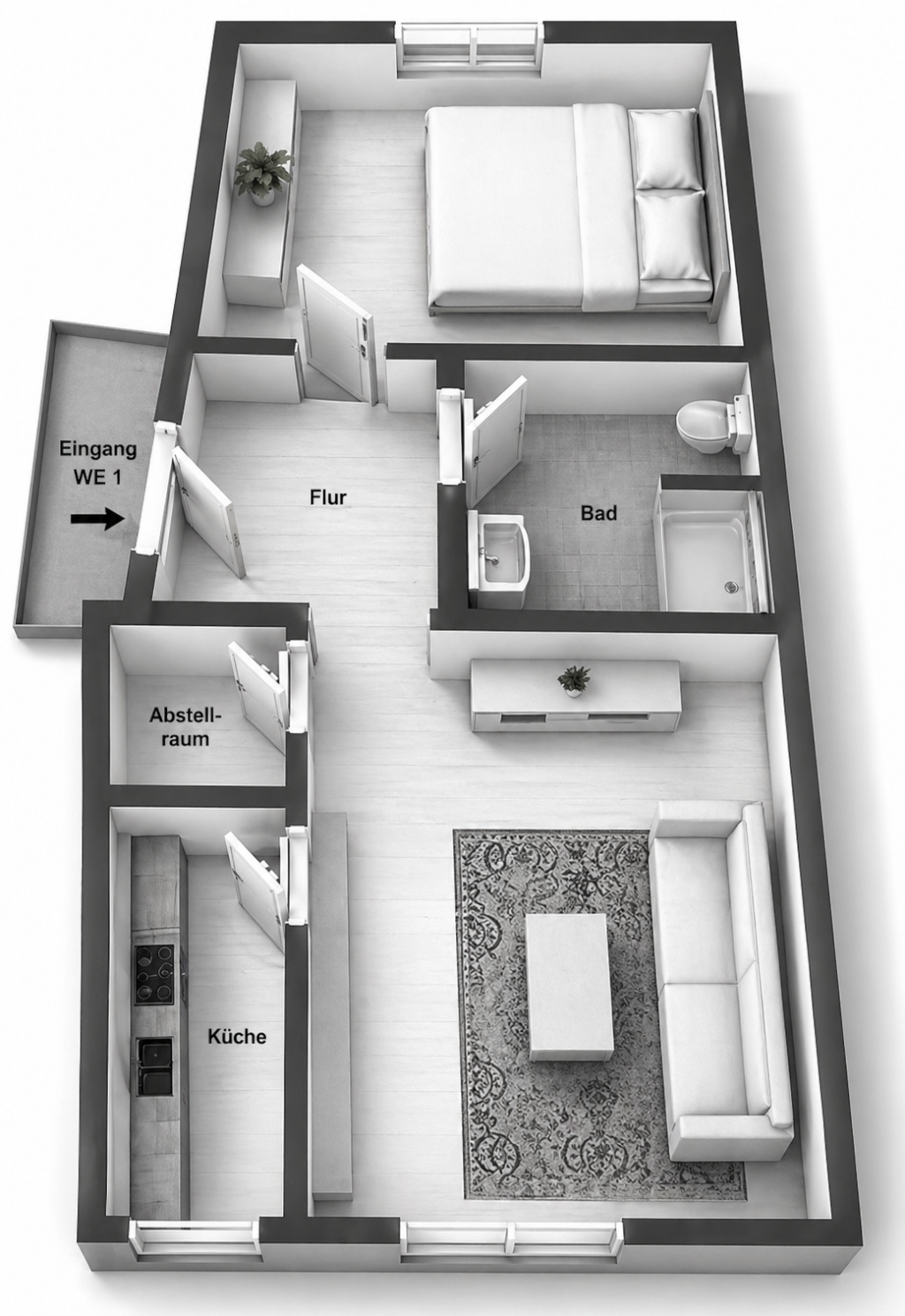 Wohnung Dießem/Lehmheide Martinstraße 43 - Grundriss