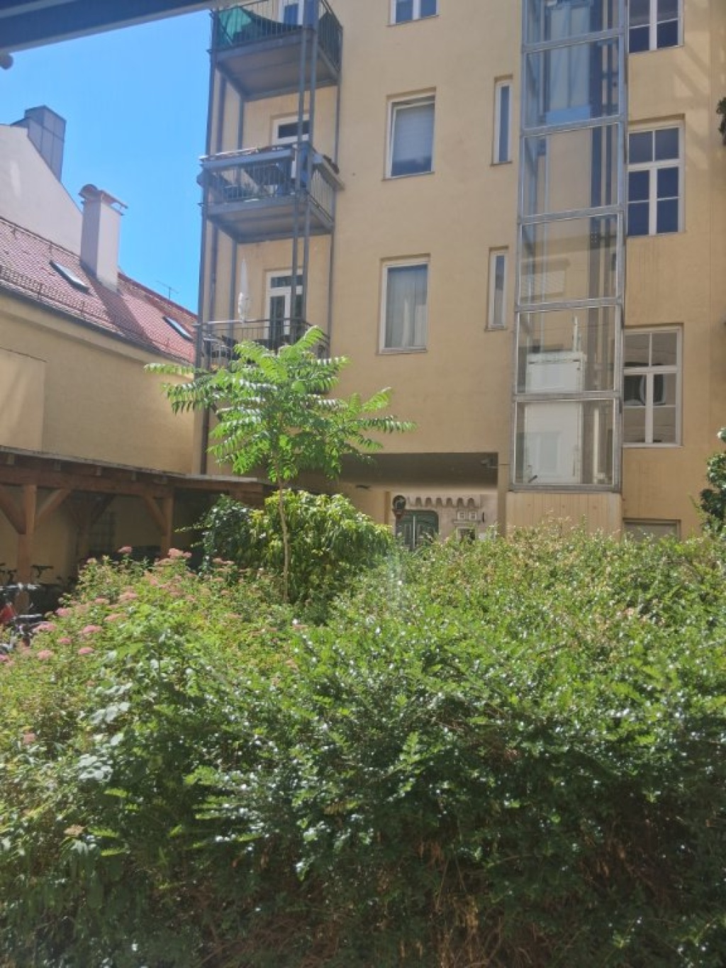 1-helles Zimmer Appartement 18qm in Schwabing - Tolle Lage: 5 Min zur Münchner Freiheit/Englischer Garten, EG im Hinterhof, Ideal für Studenten oder junge Berufseinsteiger – Siegesstrasse 12, 80802 München Schwabing-Freimann – Vorschaubild 5
