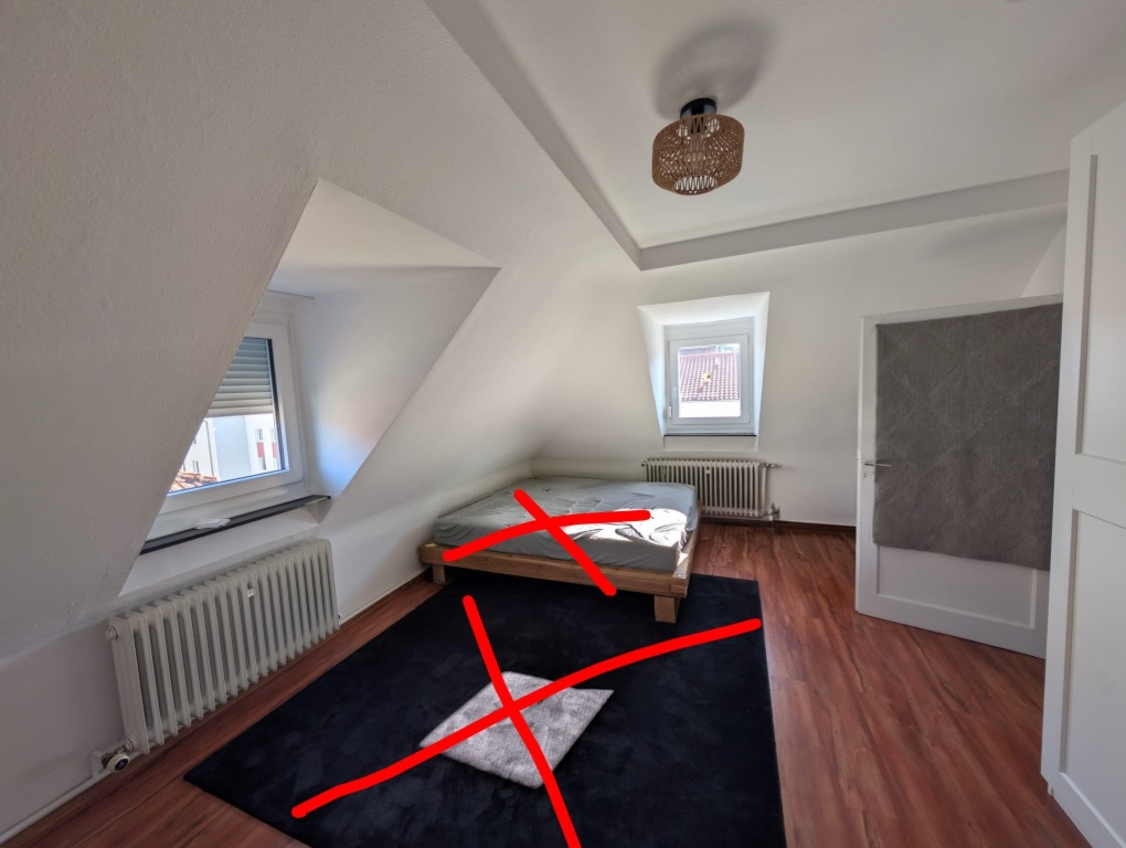 84qm Dachgeschosswohnung, Teilmöbliert zur Untermiete für 2Semester – 97072 Würzburg Sanderau – Vorschaubild 11