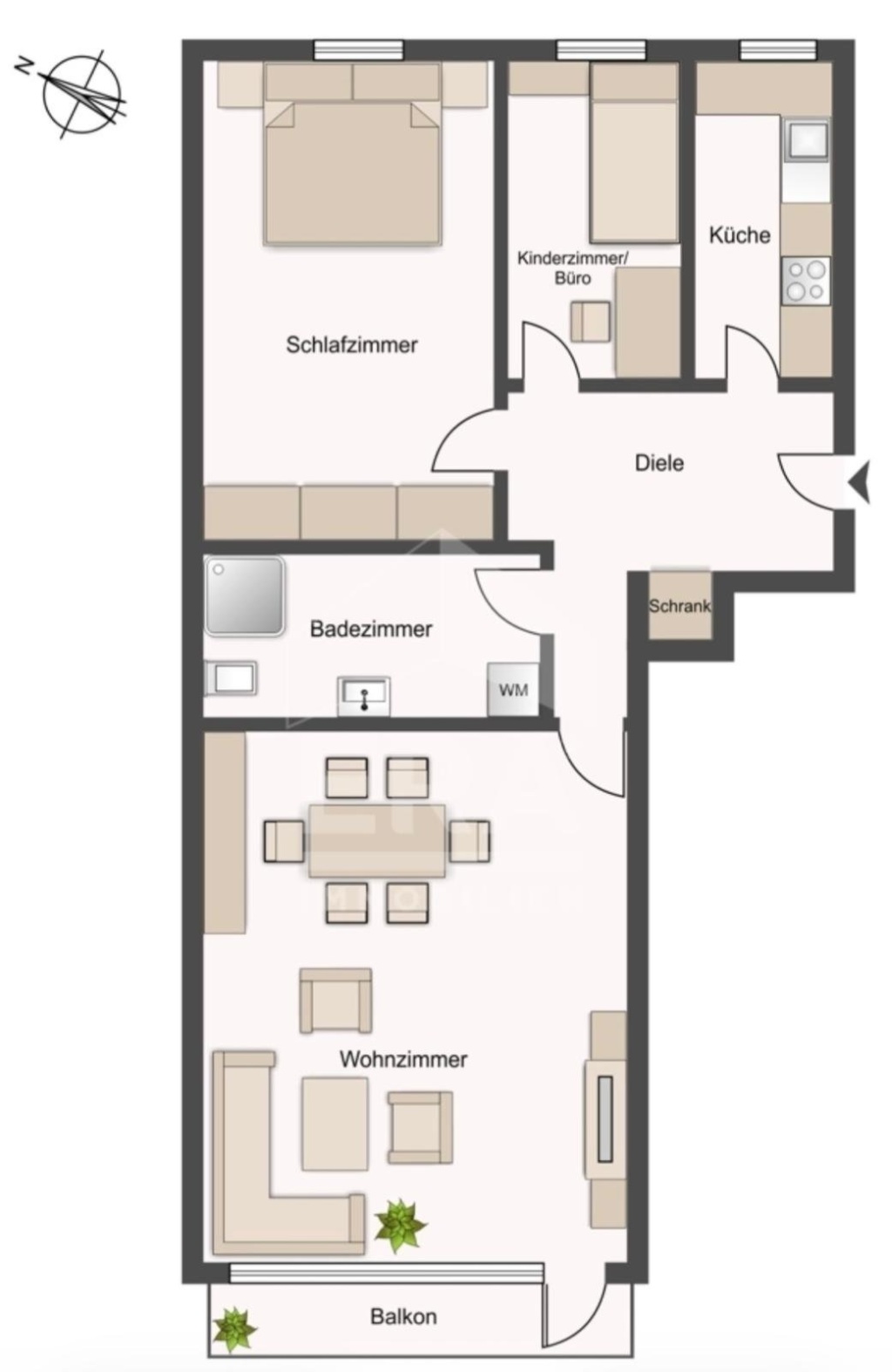 Bright & Fully Furnished 2.5-Room Apartment in Hamburg-Eilbek | Sept 2026 – Aug 2027 – Friedenstraße, 22089 Hamburg Eilbek – Vorschaubild 6