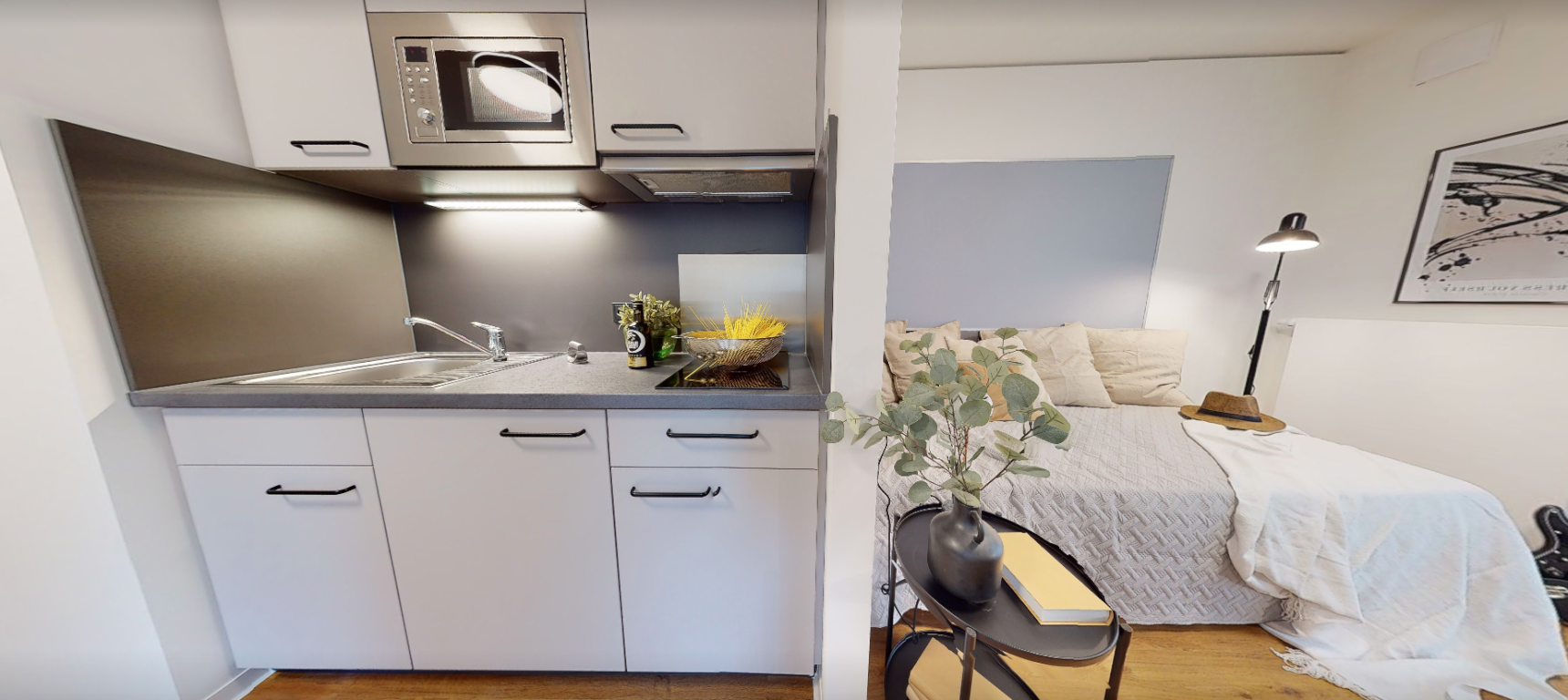 1-Zimmer Studio Apartment | Near Uni | Balcony & Gym – Meerwiesertalweg 6a, 66123 Saarbrücken St. Johann – Vorschaubild 2