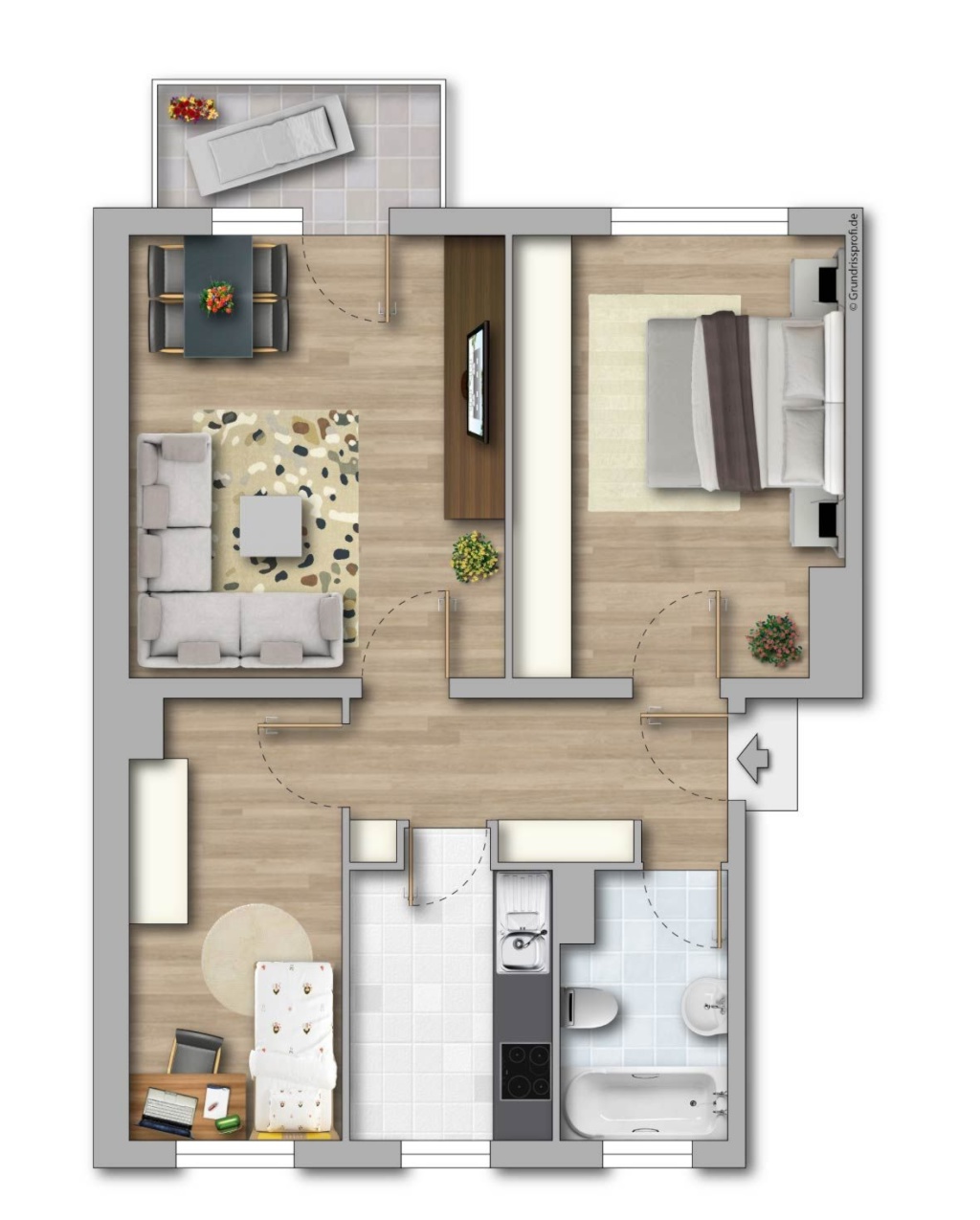 Wohnung Merseburg Straße des Friedens 111 - Grundriss