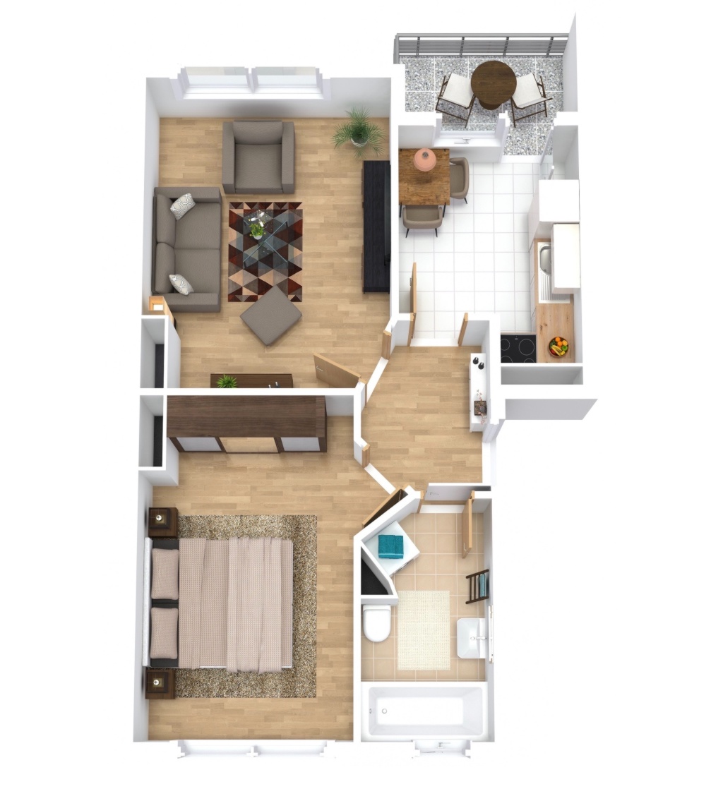 Perfekt für 2er-WG | Zwei separat begehbare Zimmer | Balkon – Herweghstraße 25, 39114 Magdeburg Cracau – Vorschaubild 7