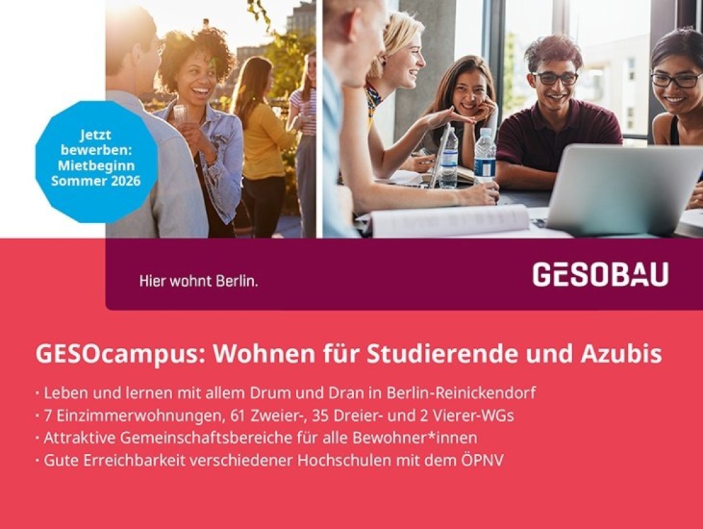 WG-Zimmer Reinickendorf Roedernallee  118F - GESOcampus Wohnen