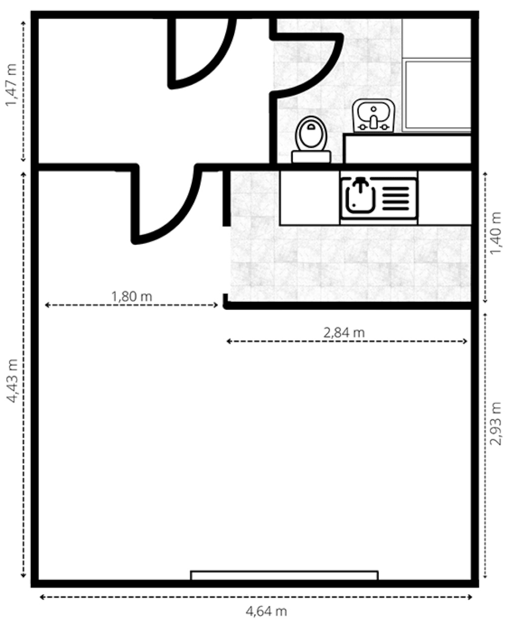 1-Zimmer-Wohnung Seevorstadt-Ost/Großer Garten Ackermannstraße - Bild 4