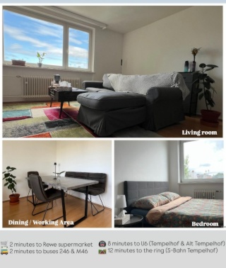 Sublet available - August and September - 2 room flat in Tempelhof — photo 1