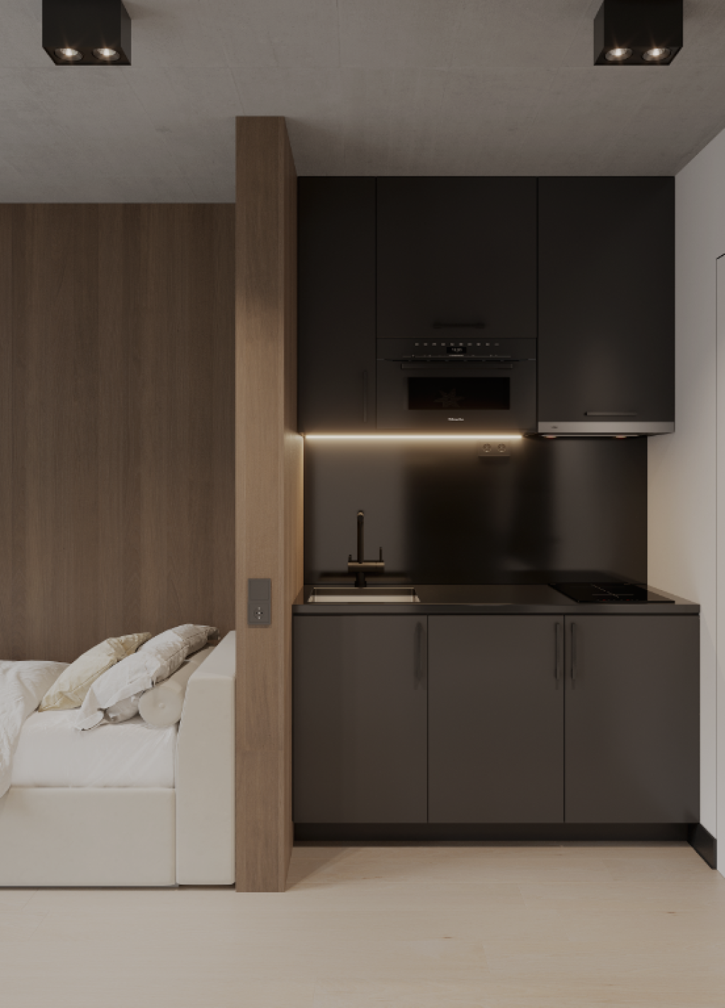 Erstbezug - Livus Bonn Style – Micro-Apartments 16qm ab 650€, All-in-Miete (Typ 1) – Kölnstraße 500, 53117 Bonn Auerberg – Vorschaubild 3