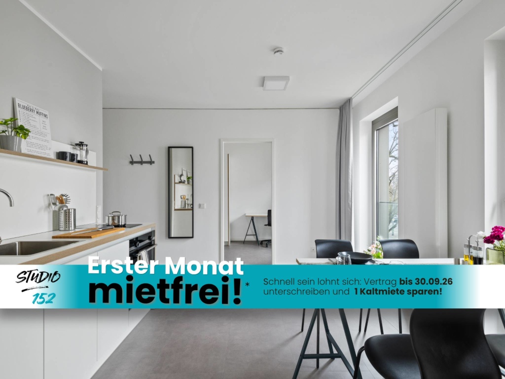 STUDENTS ONLY: Studio 152 - modernes Zimmer in einer 3er-WG mit EBK, ALL-IN-MIETE, UVM. im Wiesbadener Rheingauviertel