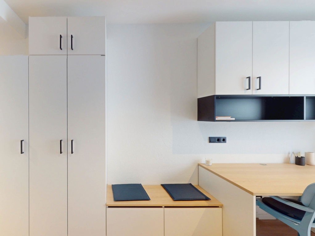 1 Monat mietfrei! Smartes 1-Zimmer-Apartment für Studierende im Quartillion Wiesbaden – Im Rad 15, 65197 Wiesbaden Biebrich – Vorschaubild 7