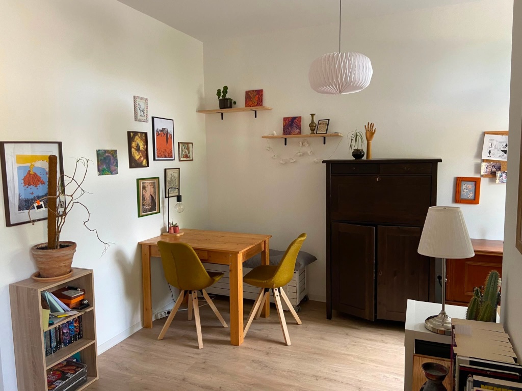 Zwischenmiete: Gemütliche, möblierte 1-Zimmer-Wohnung mit großem Balkon in Potsdam-Bornstedt (11.09-11.10.) – Dennis-Gabor-Straße, 14469 Potsdam Bornstedt – Vorschaubild 3