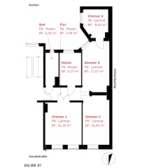 Anzeigenbild: 3,5 ZKB mit grünem Hof, zw. Rannischer Pl. und Franck. Stiftungen, WG-geeignet