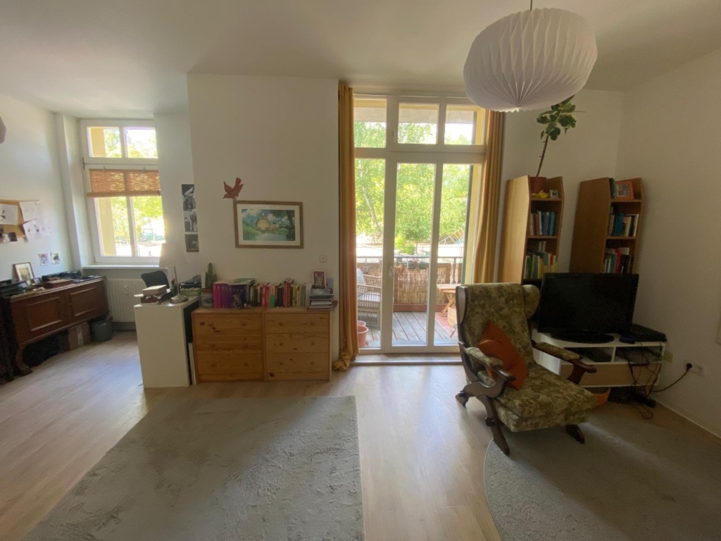 Zwischenmiete: Gemütliche, möblierte 1-Zimmer-Wohnung mit großem Balkon in Potsdam-Bornstedt (11.09-11.10.)