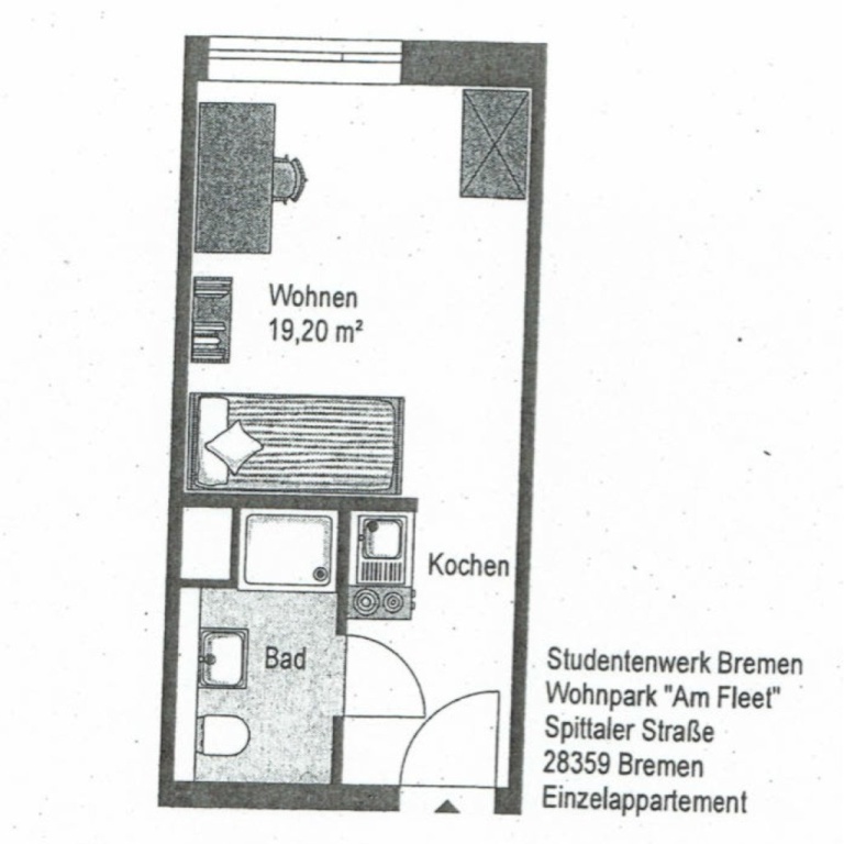 Bright Furnished Top-Floor Apartment - for Students – spittaler str 1d, 28359 Bremen bremen – Vorschaubild 3