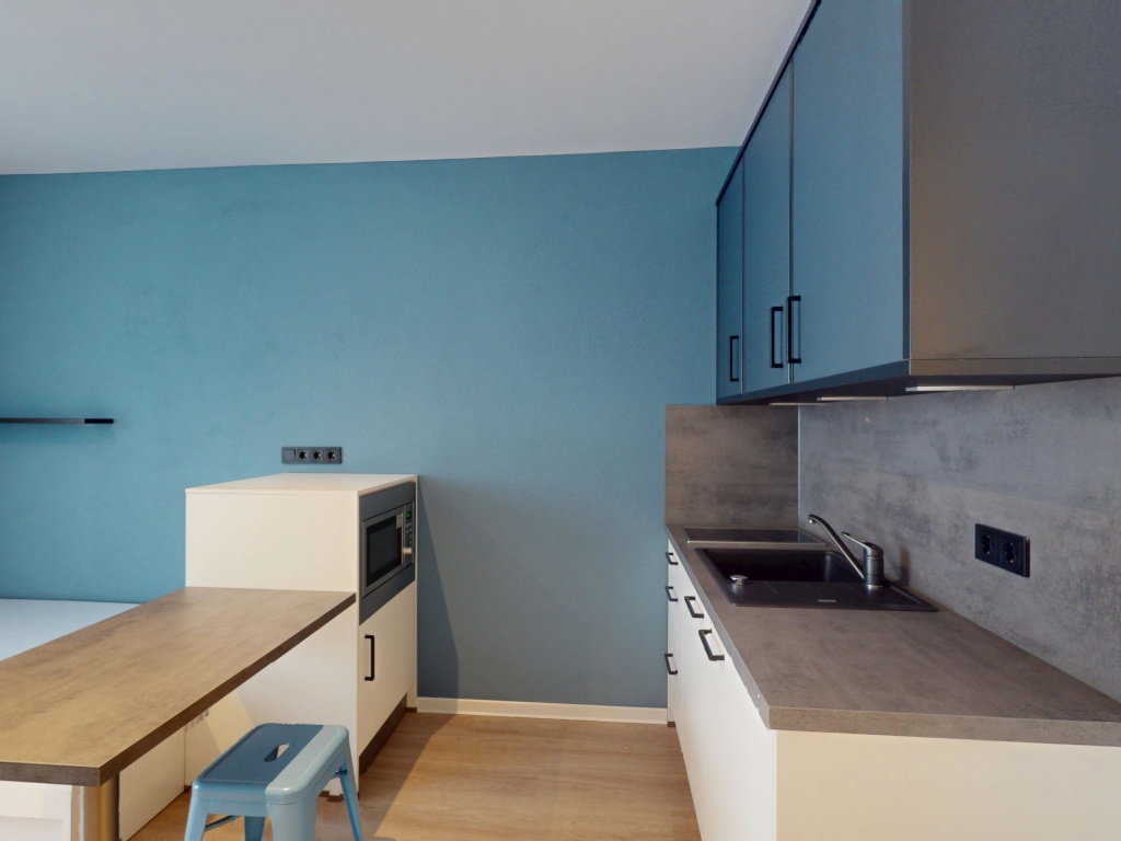 1 Monat mietfrei! Urbaner Lifestyle im möblierten Studentenapartment – Im Rad 15, 65197 Wiesbaden Biebrich – Vorschaubild 4