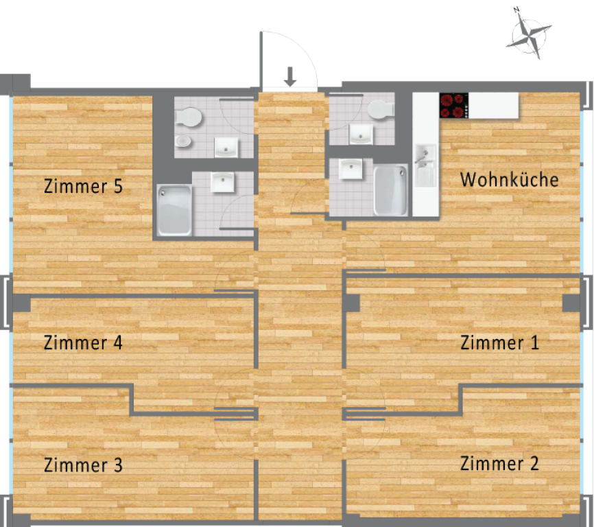 WG-Zimmer Ramersdorf-Perlach Fritz-Erler-Str. 32 - apartment plan