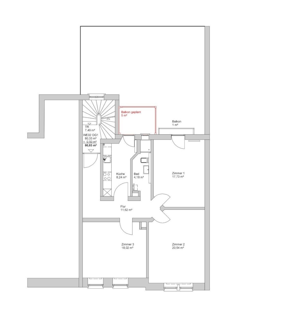 3 Zimmer Wohnung 1.OG zur WG Neugründung – Heidelberger Straße 102b, 64285 Darmstadt Darmstadt – Vorschaubild 10