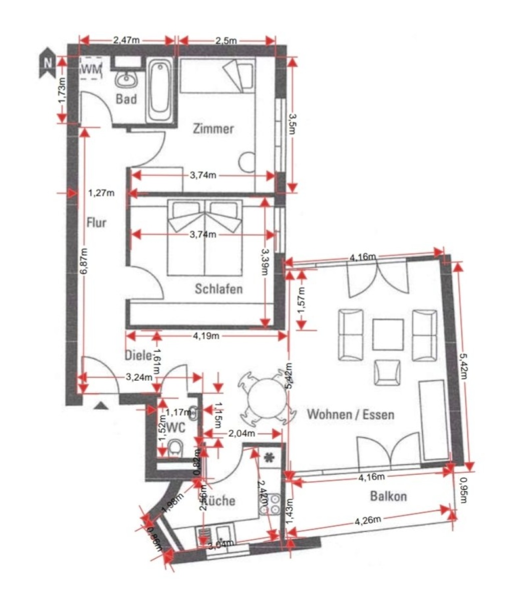 Helle 3-Zi.Wohnung mit Südbalkon und TG-Stellplatz – Sauerampferweg, 70599 Stuttgart Plieningen – Vorschaubild 11