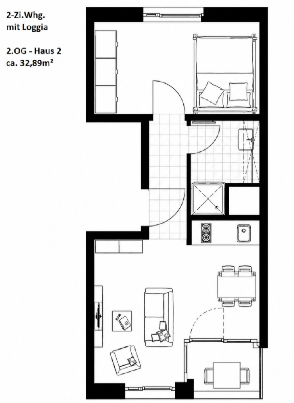 Moderne möblierte 2-Zimmer-Wohnung im Candis-Viertel zur Untermiete – 93055 Regensburg Ostenviertel – Vorschaubild 7