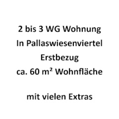 Imagen del anuncio: 2 bis 3 WG Wohnung, Erstbezug, Pallaswiesenviertel mit viel Extra