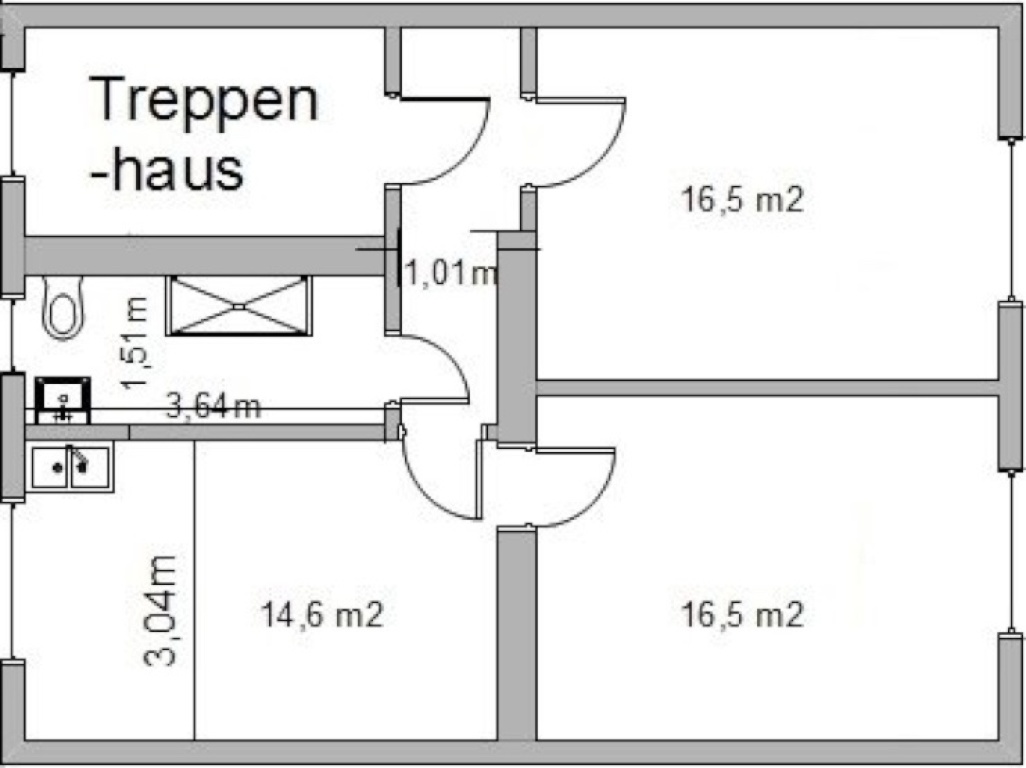 Wohnung Aachen Hubertusstraße 37 - Grundriss