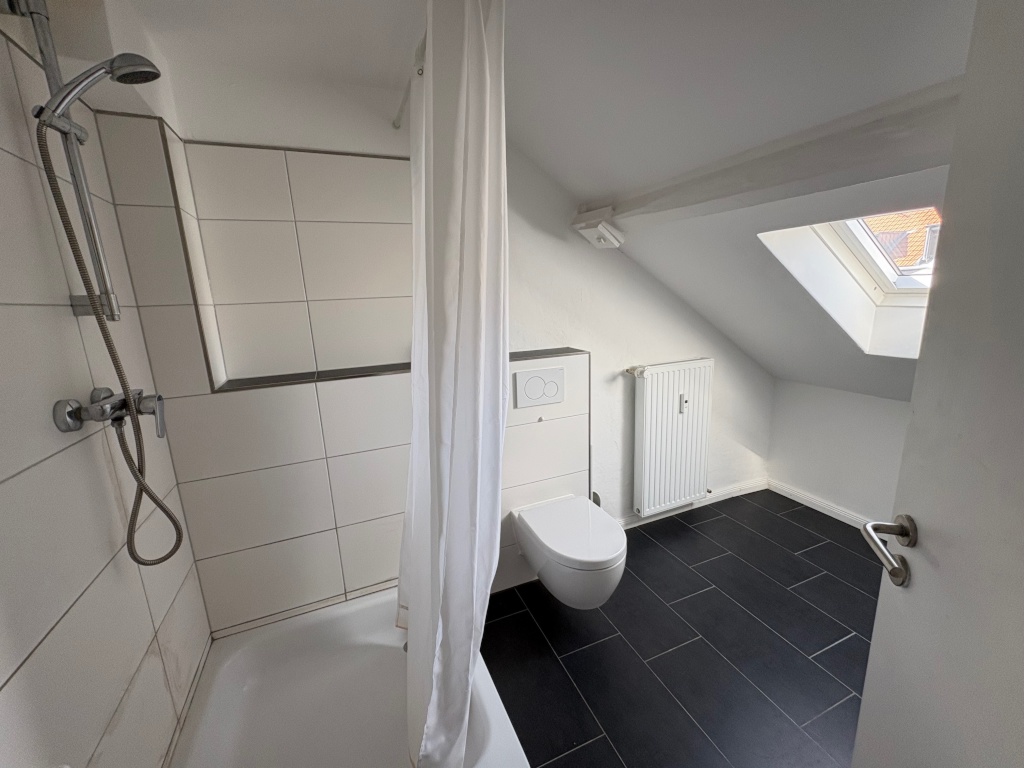 Sanierter Altbau in der Aachener Innenstadt: Maisonette, mit Schlafempore und Abstellraum, hell, hohe Decken, Gartenmitbenutzung Süd-Westseite, Parkett, 2 Tageslichtbäder, Kaminofen & Dachterrasse – Hubertusstrasse 53, 52064 Aachen Aachen – Vorschaubild 9