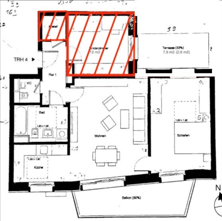 Apartamento Sendling-Westpark Hansastraße - Grundriss