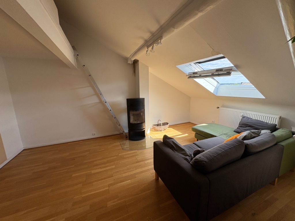 Sanierter Altbau in der Aachener Innenstadt: Maisonette, mit Schlafempore und Abstellraum, hell, hohe Decken, Gartenmitbenutzung Süd-Westseite, Parkett, 2 Tageslichtbäder, Kaminofen & Dachterrasse – Hubertusstrasse 53, 52064 Aachen Aachen – Vorschaubild 7