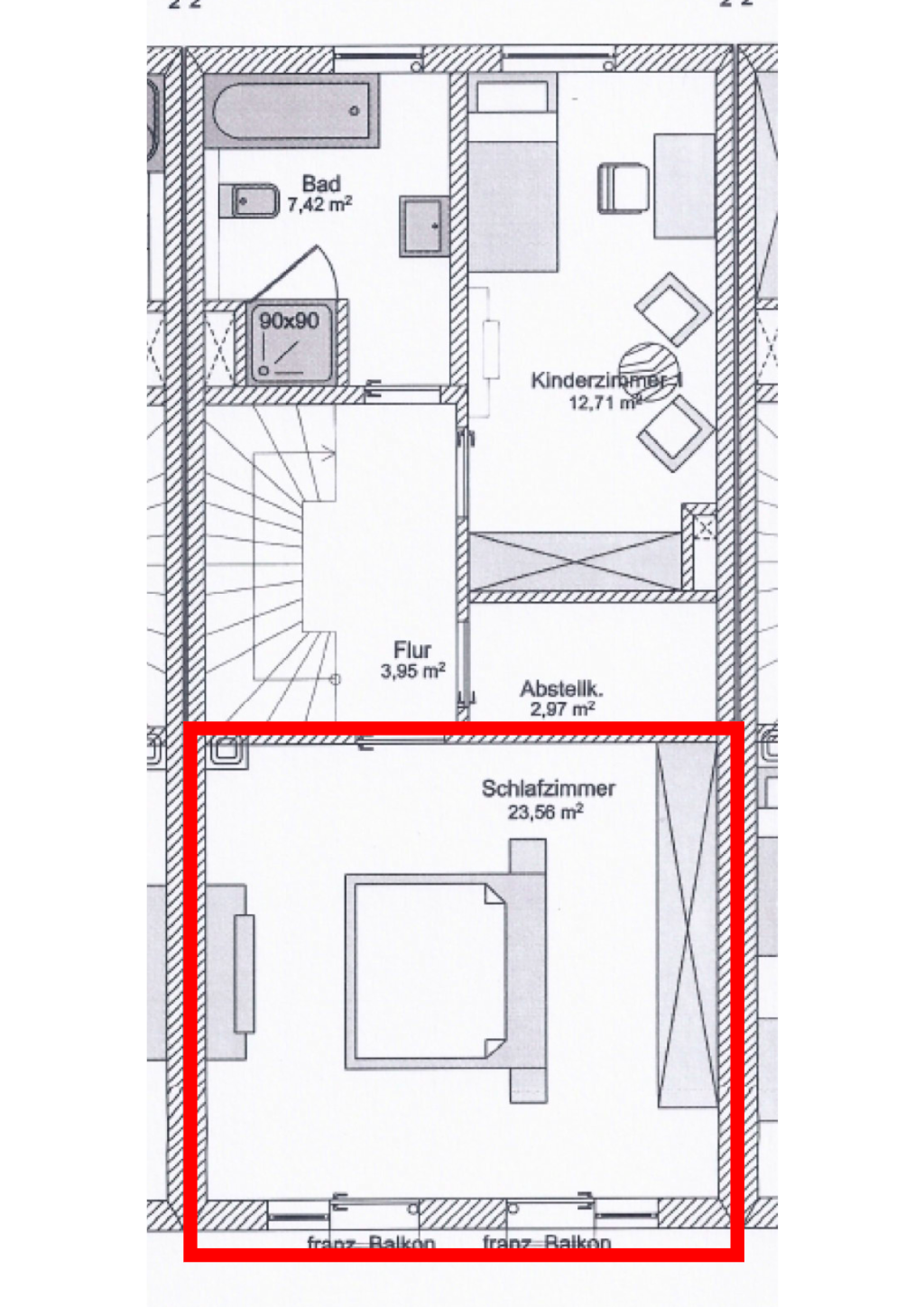 WG-Zimmer Garching b. München Pfarrer-Stain-Straße - Grundriss Zimmer