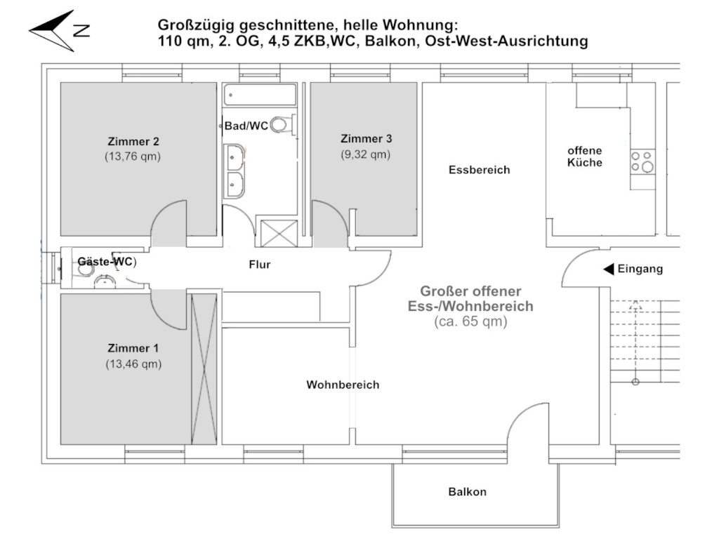 Flat Gießen Clevelandstr. - Grundriss