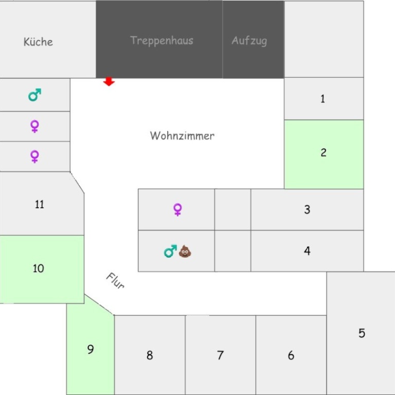 Habitación en WG Altstadt Heilig-geist-gasse 411 - Aufbau
