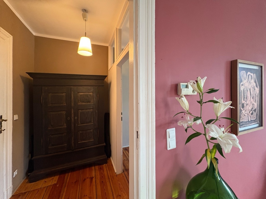 Zwischenmiete 6 Monate (Nov–Apr): Möblierte Altbauwohnung mit Balkon & Kamin im Bergmannkiez | 6-month furnished sublet: period apartment with balcony & fireplace – Solmsstrasse, 10961 Berlin Kreuzberg – Vorschaubild 6