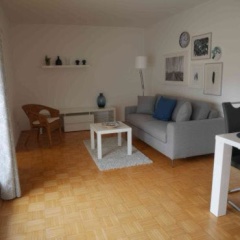 Anzeigenbild: Eine neu renovierte, moderne 1-Zimmer-Wohnung kann für maximal 2 Personen gemietet werden.