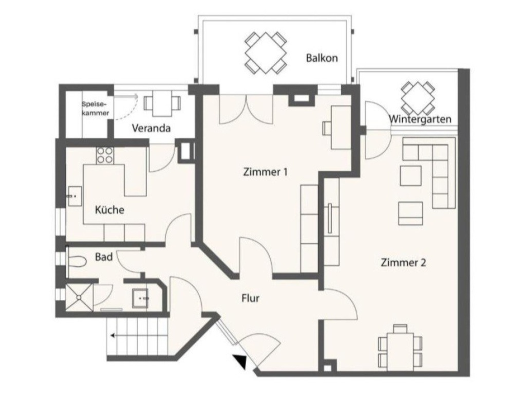 5-Zi. DG-Whg. EBK/Balkon/Wintergarten - WG geeignet – Taubenheimstr. 35, 70372 Stuttgart Bad Cannstatt – Vorschaubild 5