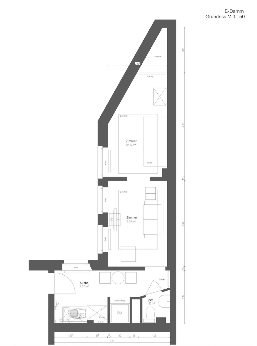 helle, möblierte 1,5 Zi.-Wohnung in der Nordstadt – Engelbosteler Damm 95, 30167 Hannover Nordstadt – Vorschaubild 2
