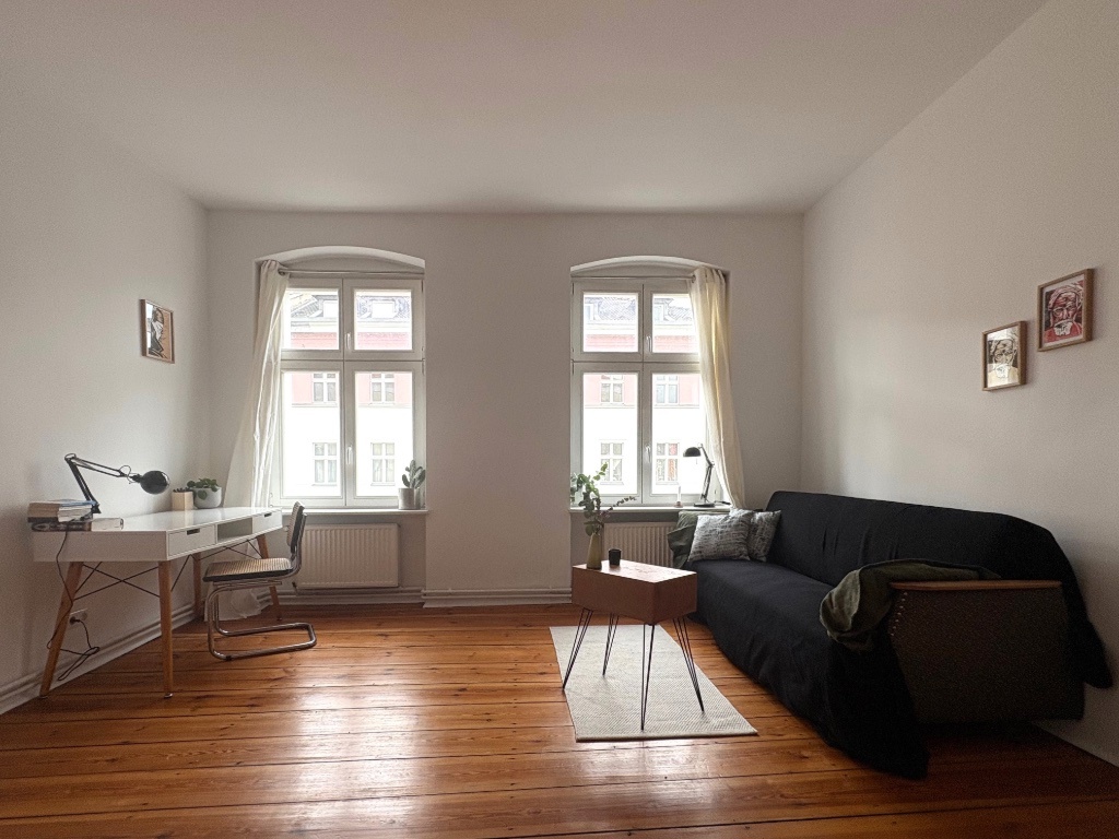 Zwischenmiete 6 Monate (Nov–Apr): Möblierte Altbauwohnung mit Balkon & Kamin im Bergmannkiez | 6-month furnished sublet: period apartment with balcony & fireplace – Solmsstrasse, 10961 Berlin Kreuzberg – Vorschaubild 7