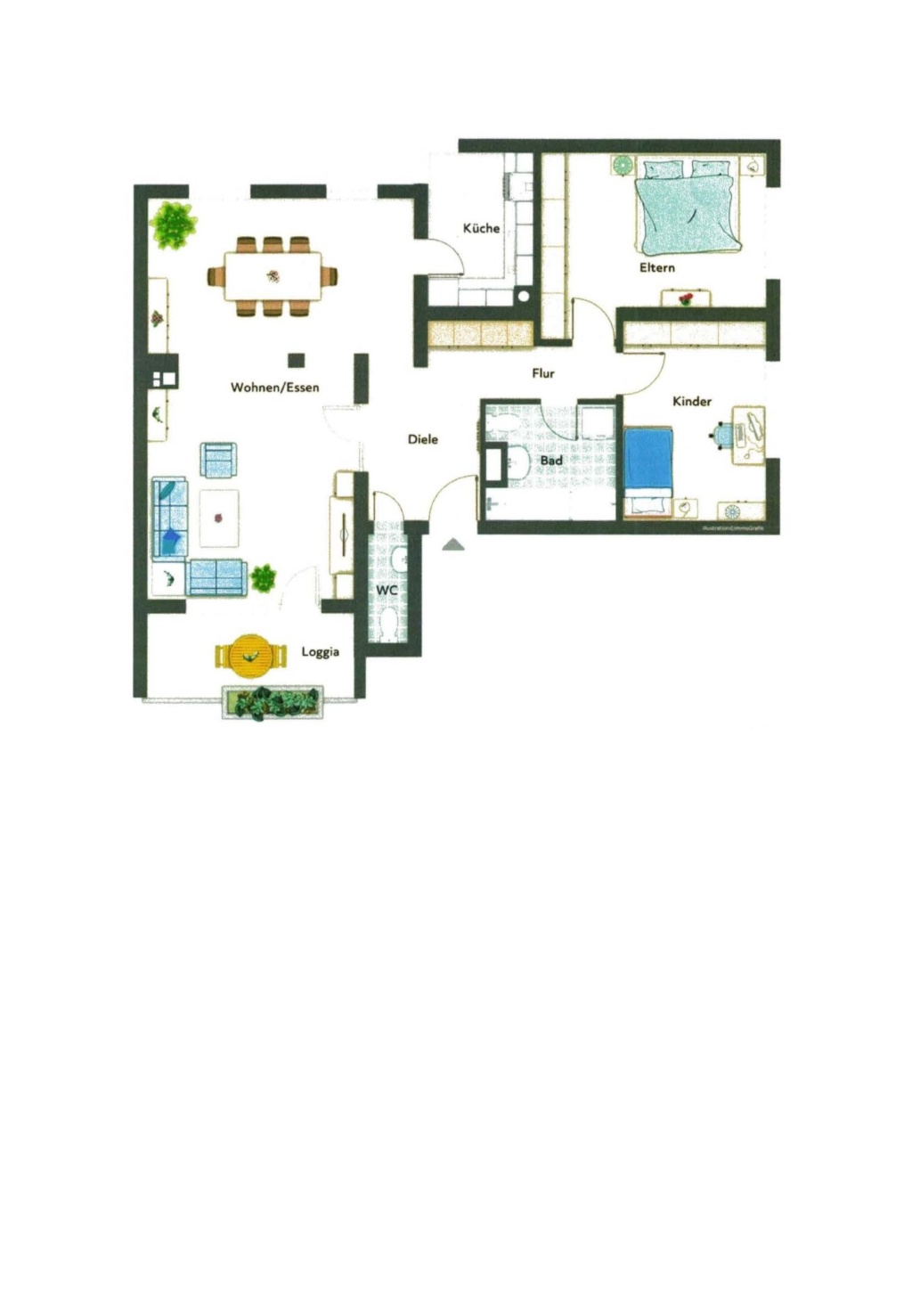 Wohnung als WG-Traum in Uni / FH / Klinik und Stadt- Laufweite Mainz-Bretzenheim: 4 Zimmer + Balkon & Gemeinschaftsgarten – Michael-Müller-Ring 2, 55128 Mainz Bretzenheim – Vorschaubild 10