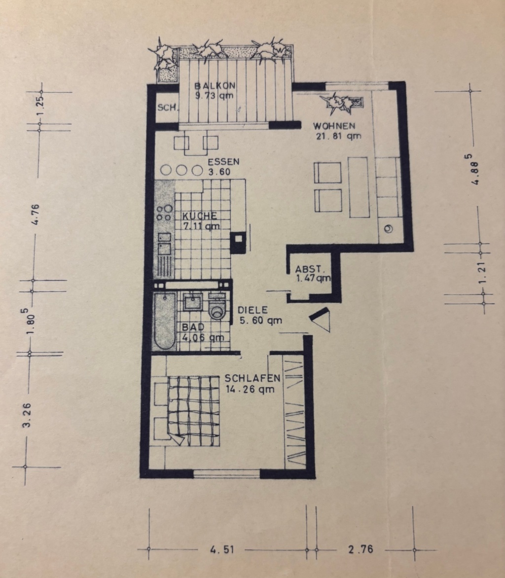 Sehr ruhig gelegene, helle 2 1/2 Zimmer-Wohnung in Stuttgart Bad Cannstatt – Einsteinstrasse, 70374 Stuttgart Bad Cannstatt – Vorschaubild 12