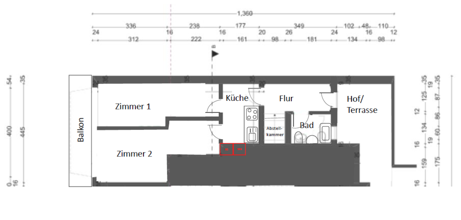 Helle 2-Zimmer-Wohnung mit Balkon - WG geeignet – Böblingerstraße 459, 70569 Stuttgart Kaltental – Vorschaubild 7