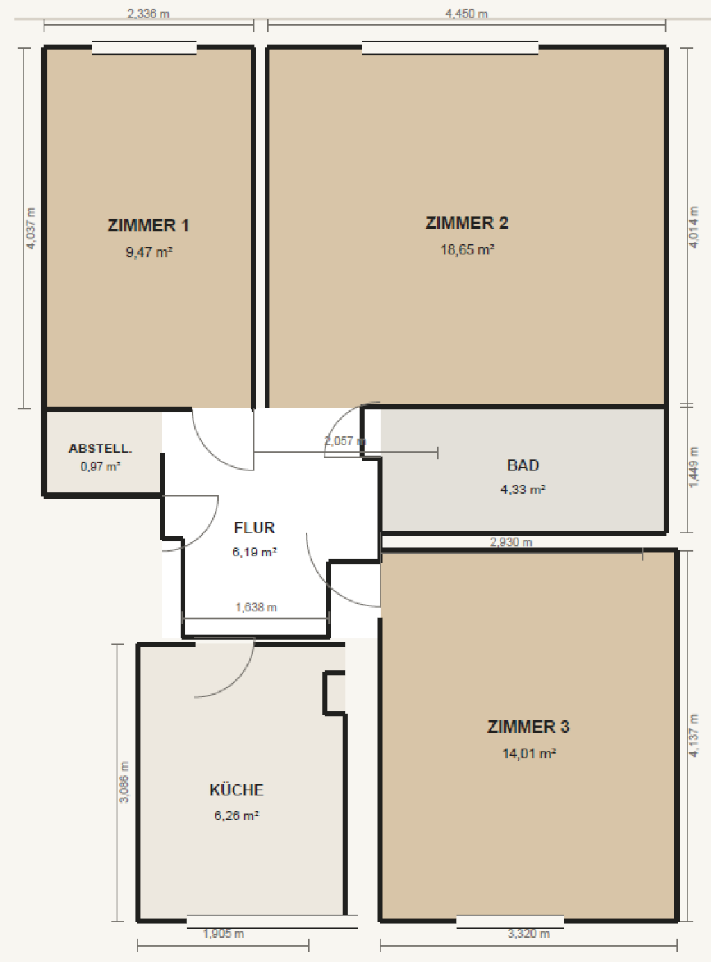 WG-Zimmer Milbertshofen-Am Hart Kantstraße 13 - Floor Plan