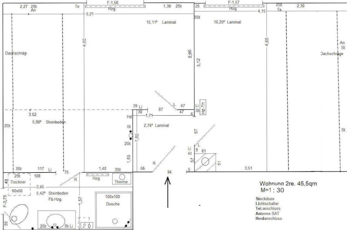 schöne 2 Zimmer-Wohnung mit Ausblick in Garten – Elsener Str. 32, 33102 Paderborn Kernstadt – Vorschaubild 9