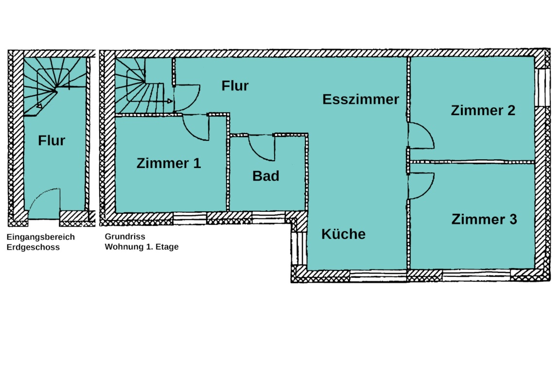 Helle, schöne, perfekt aufgeteilte Wohnung für eine DreierWg, Grenze Südfriedhof, nähe Citti Park