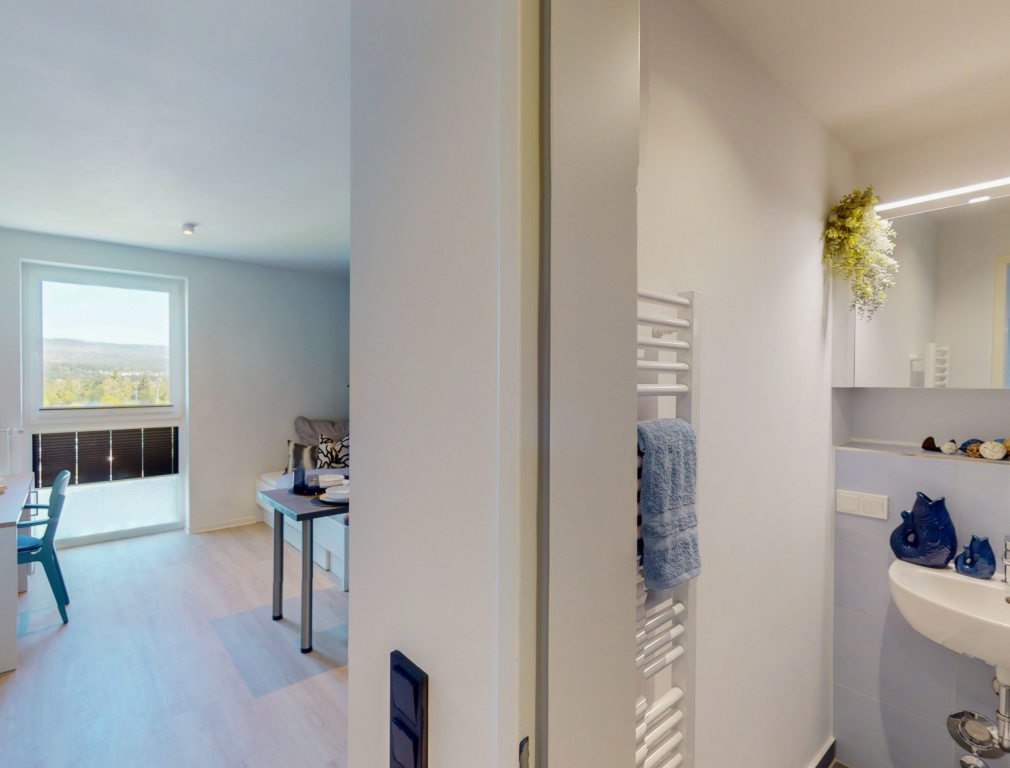 1 Monat mietfrei! Urban leben & studieren – dein möbliertes Apartment im Quartillion – Im Rad 15, 65197 Wiesbaden Biebrich – Vorschaubild 4