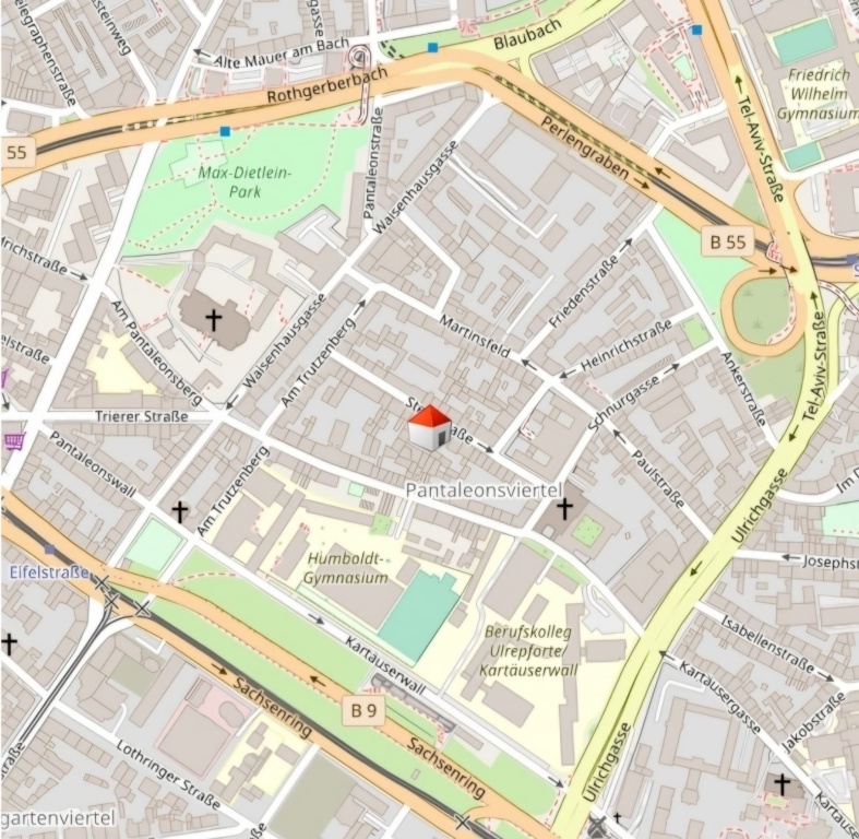 Balkon + Garten: Möblierte und frisch renovierte 1 Zimmer-Wohnung in der Innenstadt – Steinstr, 50676 Köln Altstadt-Süd – Vorschaubild 11